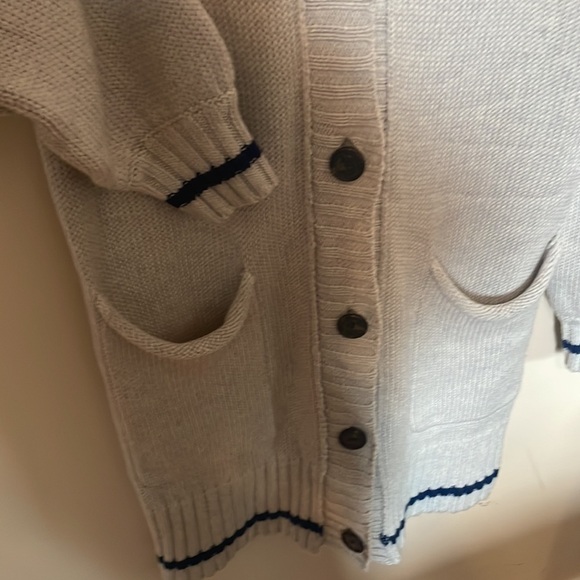 Wilfred Free Gray Merino Wool Velzen Cardigan Oversized Sweater - Picture 8 of 10